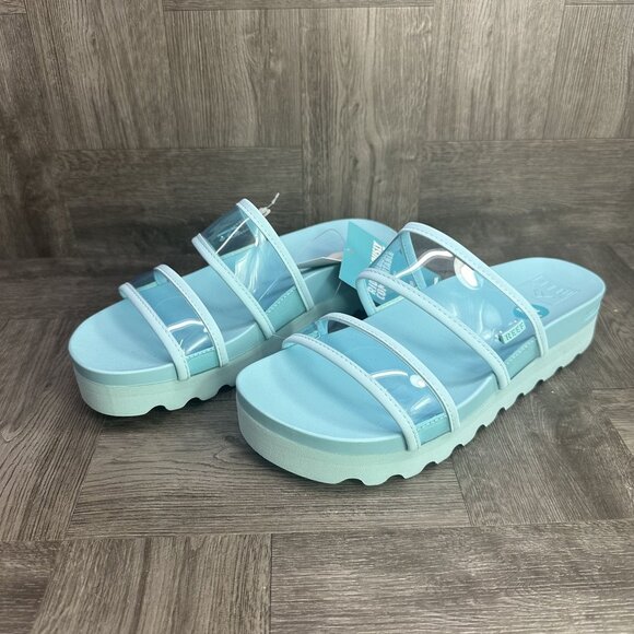 REEF Vista Hi Energy Women's size 9.5 Light Blue Cushion Comfort Sandals - Picture 6 of 8